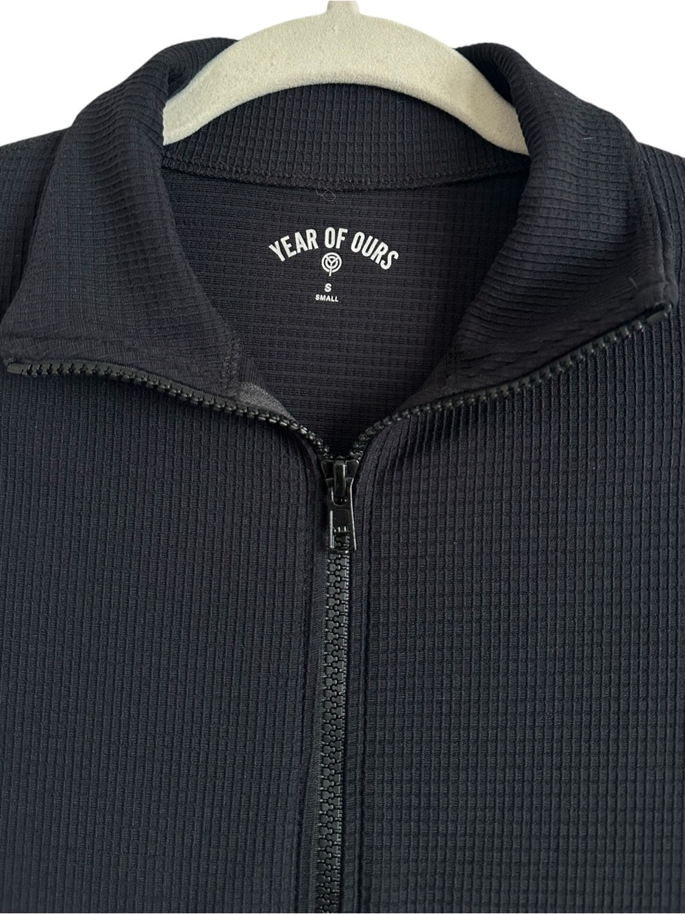 Year of Ours Thermal Ski Onesie Black White Waffle Knit Base Layer Small NWT - Picture 7 of 15